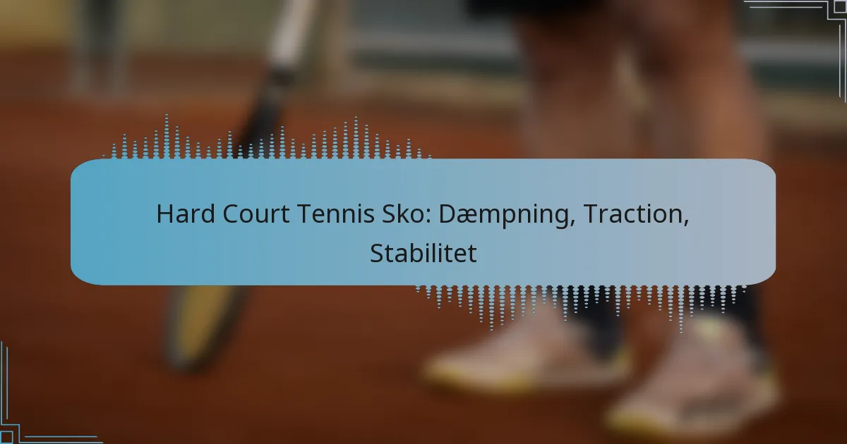 Hard Court Tennis Sko: Dæmpning, Traction, Stabilitet