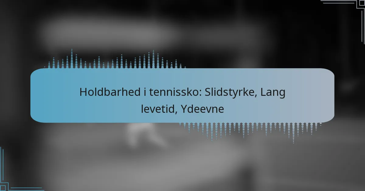 Holdbarhed i tennissko: Slidstyrke, Lang levetid, Ydeevne