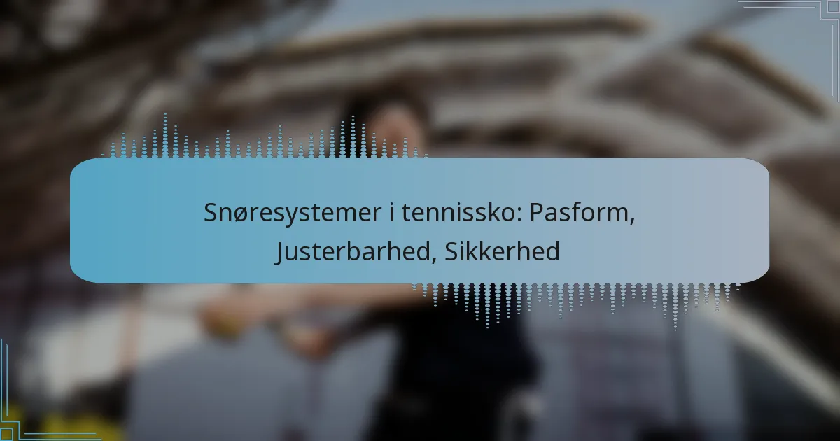 Snøresystemer i tennissko: Pasform, Justerbarhed, Sikkerhed