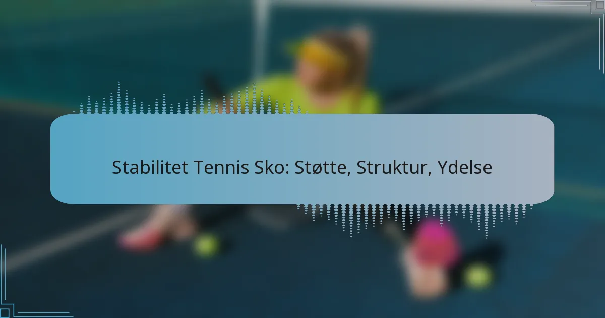 Stabilitet Tennis Sko: Støtte, Struktur, Ydelse