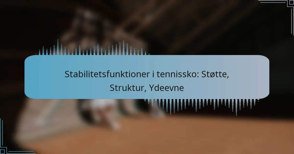 Stabilitetsfunktioner i tennissko: Støtte, Struktur, Ydeevne