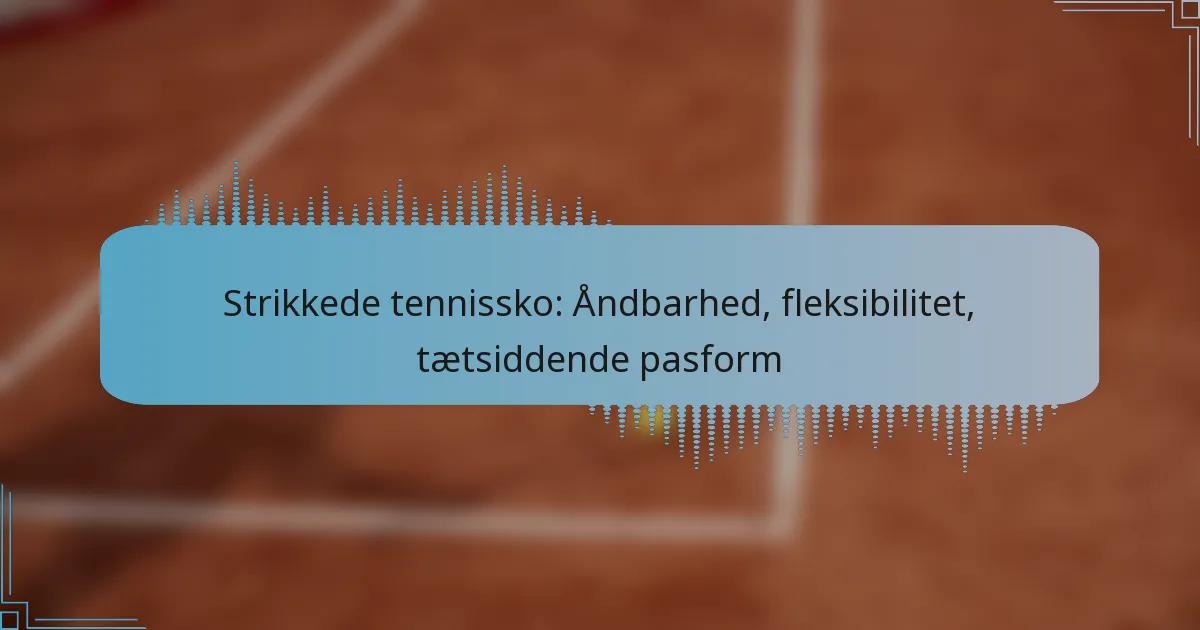 Strikkede tennissko: Åndbarhed, fleksibilitet, tætsiddende pasform