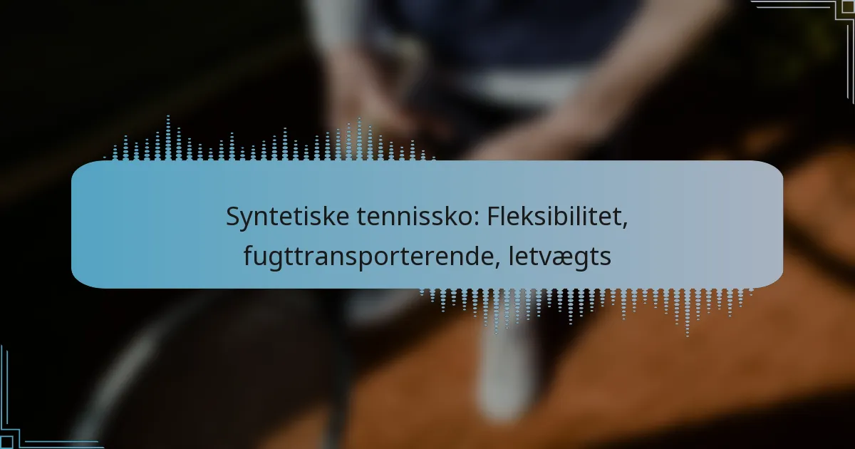 Syntetiske tennissko: Fleksibilitet, fugttransporterende, letvægts